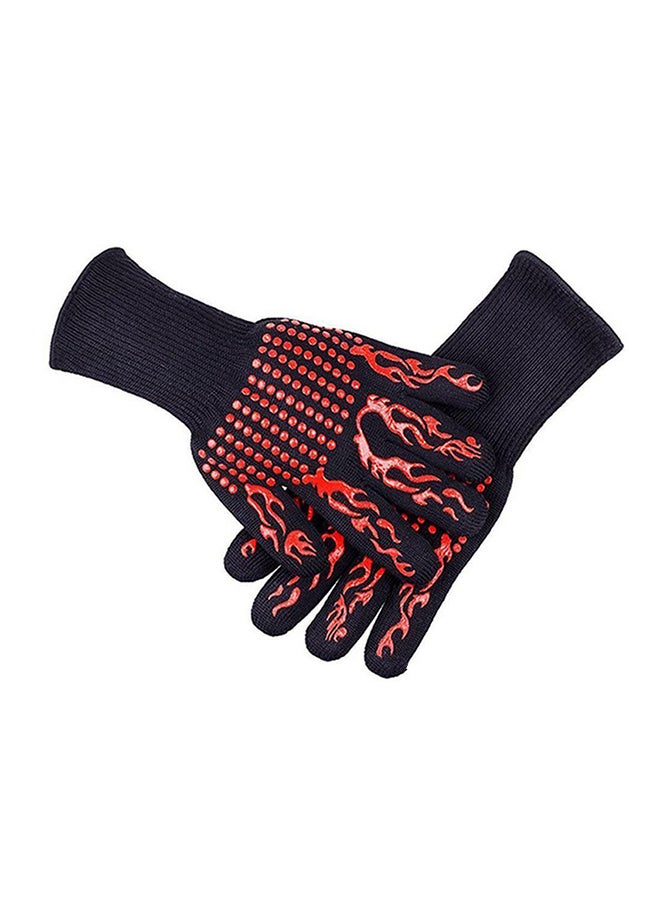 Cool Baby BBQ Grilling Cooking Gloves Red/Black 33x13cm  - Image 1