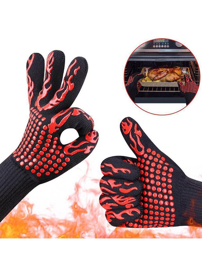 Cool Baby BBQ Grilling Cooking Gloves Red/Black 33x13cm  - Image 2