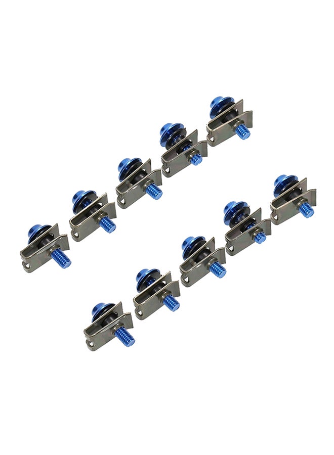 Generic 10-Piece 5mm Aluminium Motorcycle M5 Fairing Bolts Set 