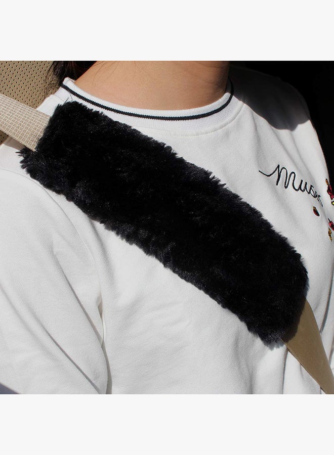 2-Piece Fur Car Safety Seat Belt Strap Cover - Image 3