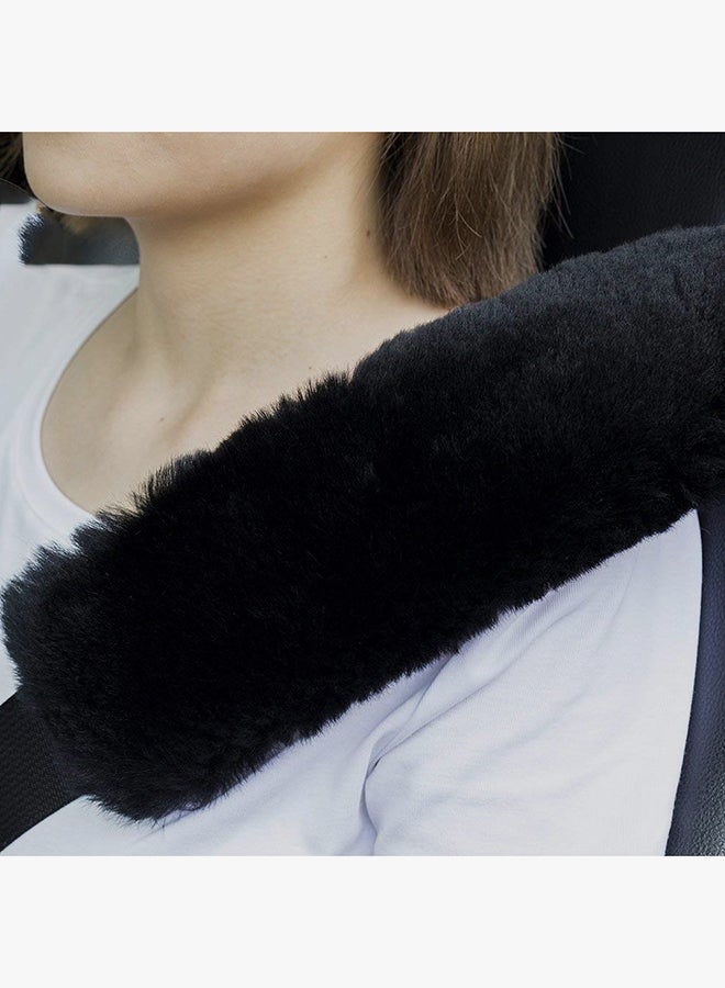 2-Piece Fur Car Safety Seat Belt Strap Cover - Image 4