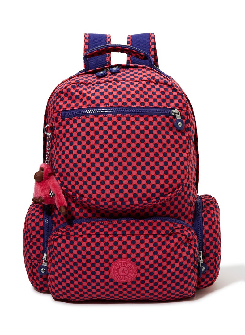 Polka Dot Kids Backpack, 14.5 Litres Pink/Blue