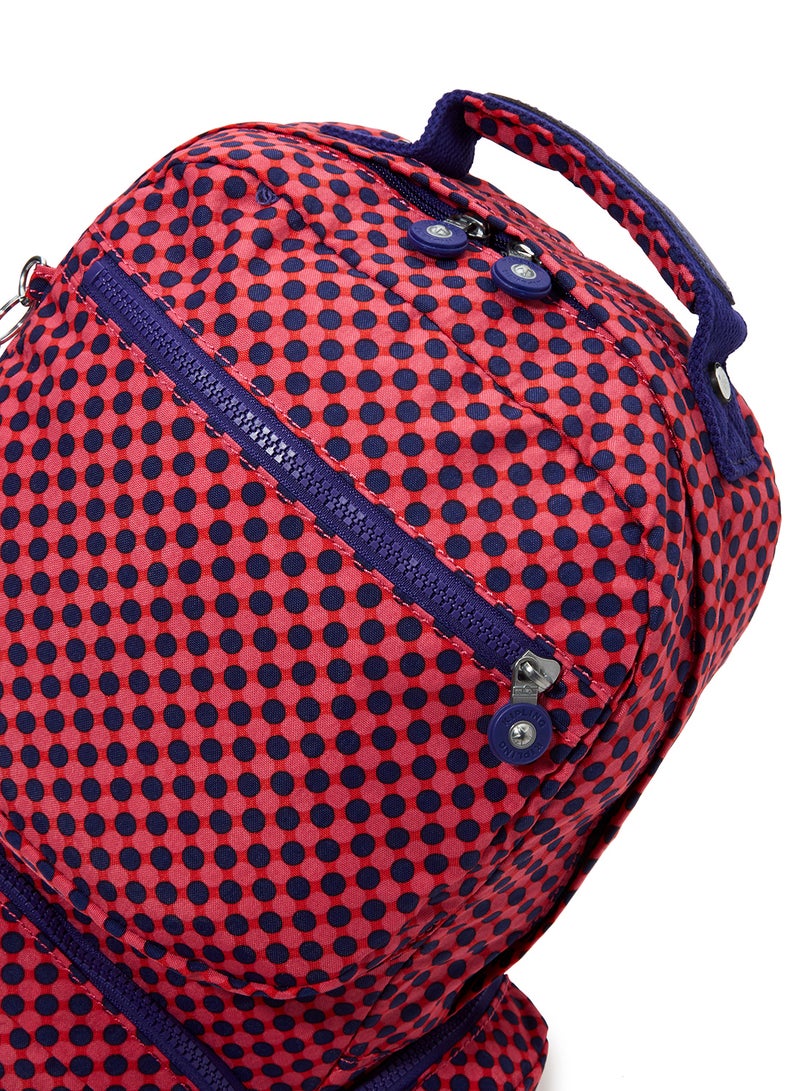 Polka Dot Kids Backpack, 14.5 Litres Pink/Blue