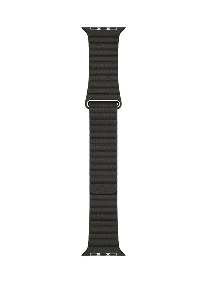 HQPro - Genuine Leather Loop Band For Apple Watch 38mm Black - Image 1