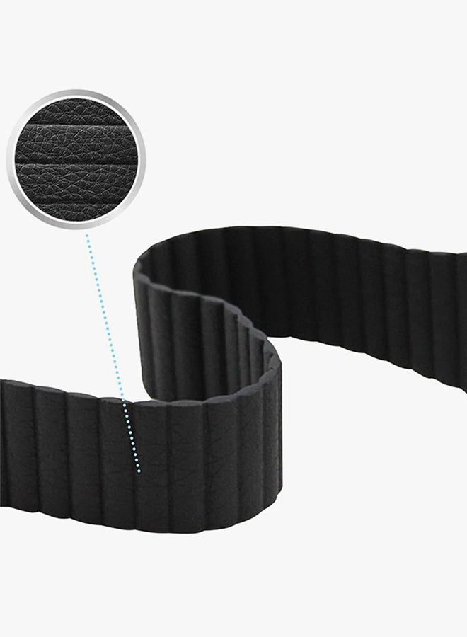 HQPro - Genuine Leather Loop Band For Apple Watch 38mm Black - Image 1