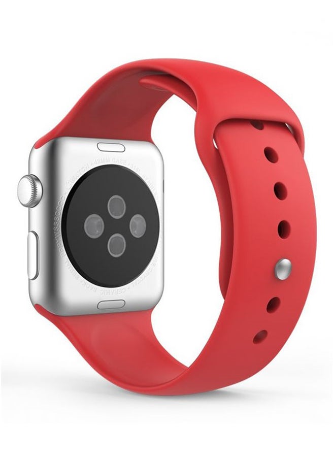 إتش كيو برو سوار رياضي من السيليكون لساعة أبل 38 ملم أحمر - Image 2