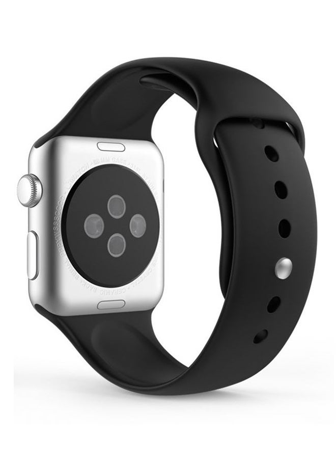 إتش كيو برو سوار من السيليكون لساعة يد أبل قياس 40مم أسود - Image 2