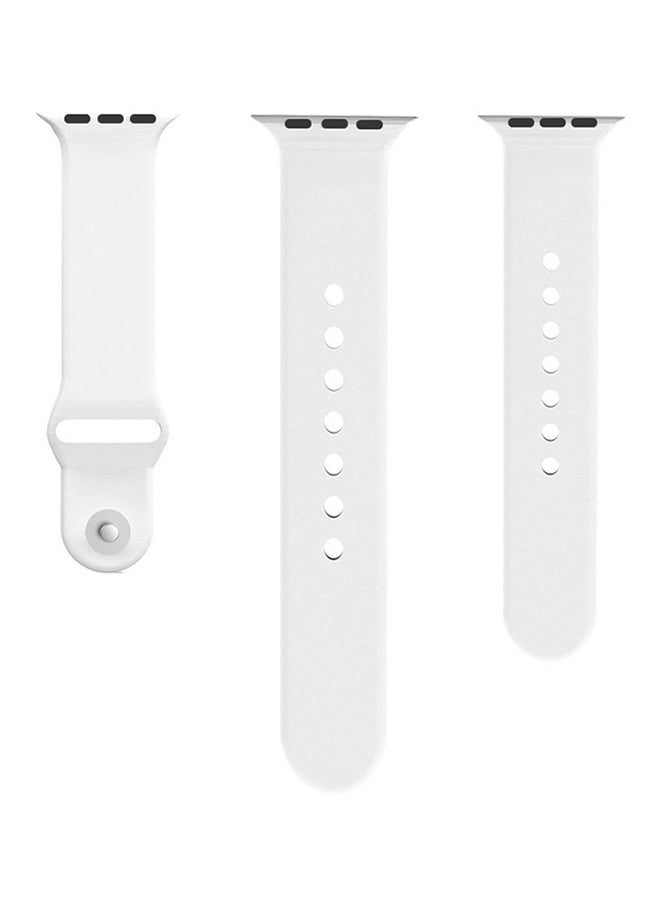 HQPro Silicone Strap For Apple Watch 42mm White - Image 1