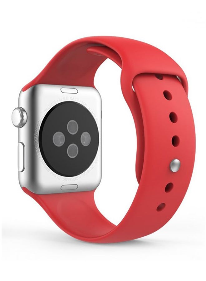 HQPro - Silicone Strap For Apple Watch 44mm Red - Image 1