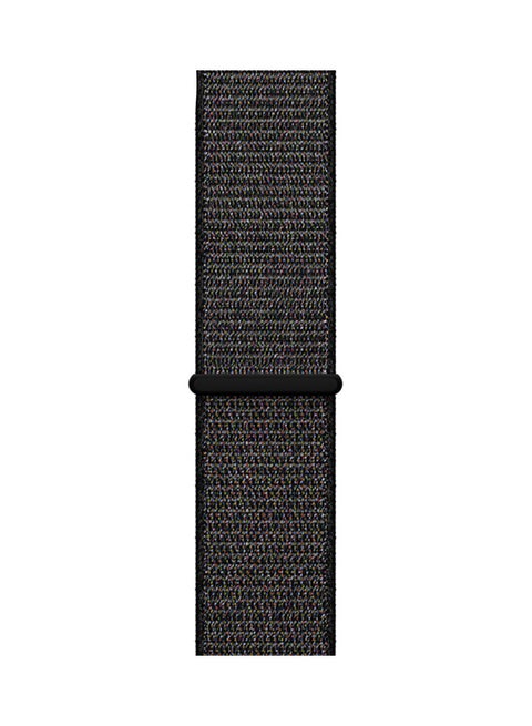 Woven Nylon Sport Loop Strap For Apple Watch 40mm Black