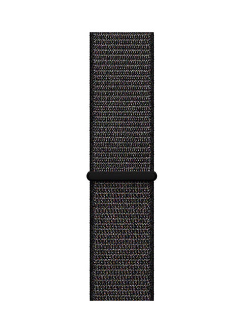 Woven Nylon Sport Loop Strap For Apple Watch 44mm Black