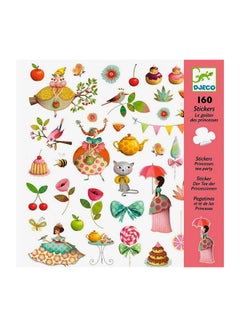 DJECO Princess Tea Party 160 Stickers Set DJ08884  - Image 1