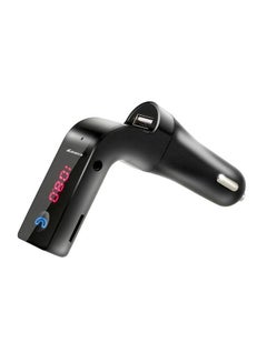 CARG7 USB Car Charger With Inbuilt Wireless Mp3 Player Black  - Image 1