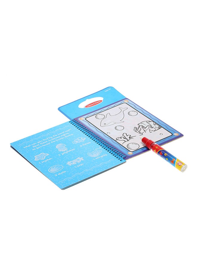 Magic Water Drawing Book With Magic Pen- Animal Series Paintings Blue - Image 2
