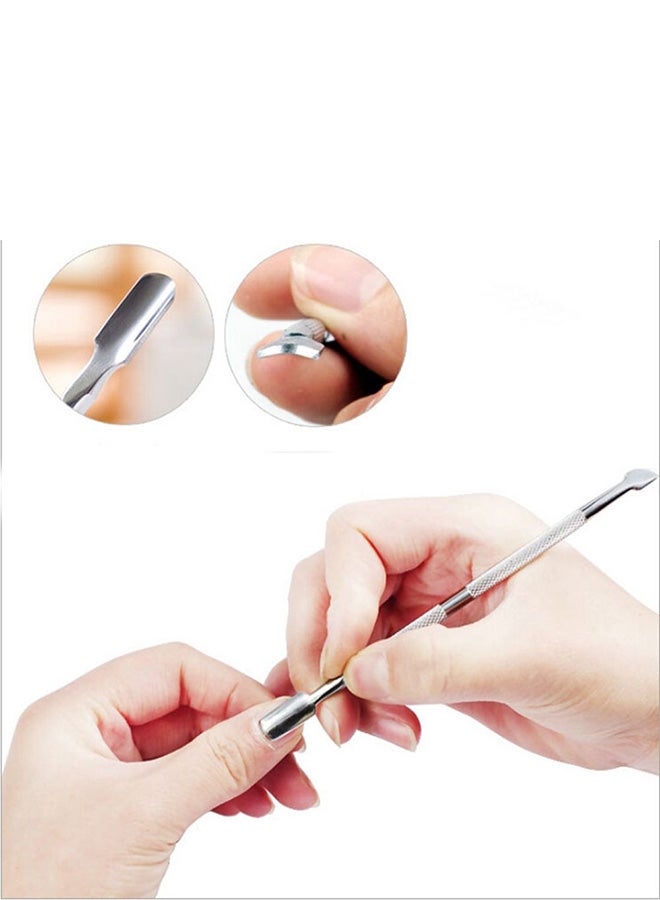 سيثيريا طقم ملاقط احترافية على شكل ملاعق من الستانلس ستيل لتقليم الأظافر وإزالة الجلد  الميت فضي - Image 2