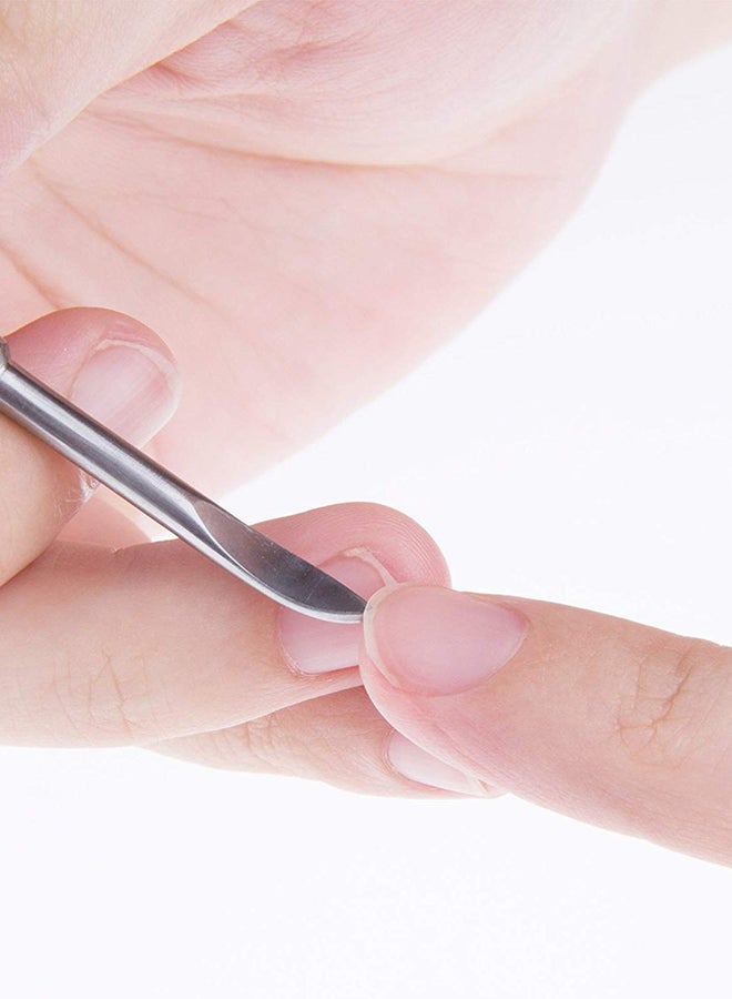 سيثيريا مجموعة أدوات المانيكير والباديكير مصنوعة من الستانلس ستيل للعناية بالأظافر والجلد المحيط بها فضي - Image 2
