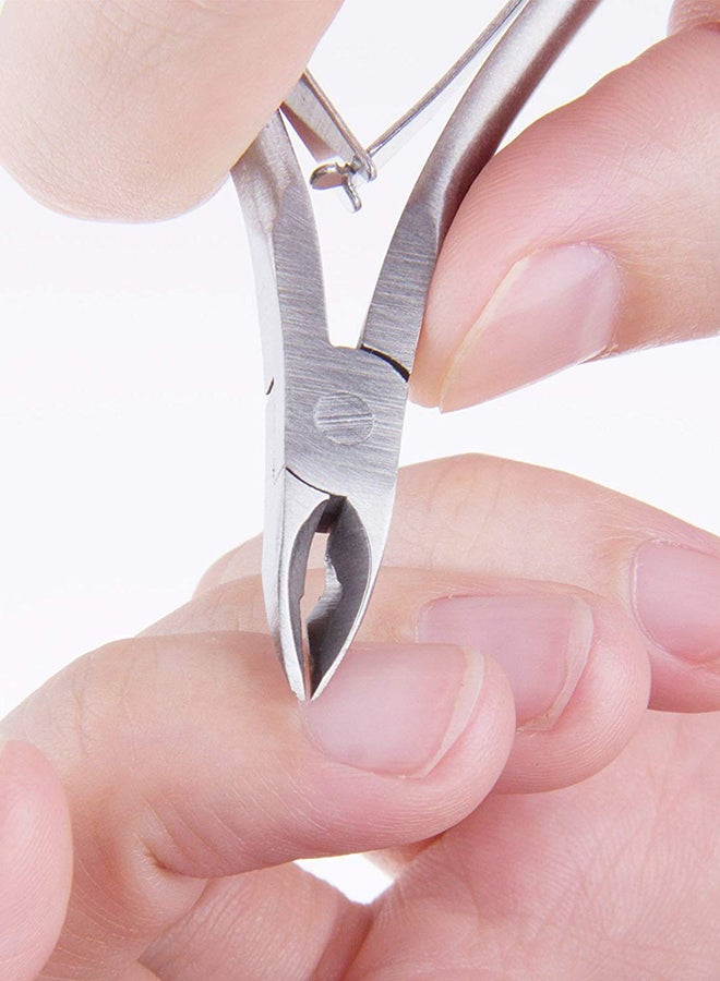 سيثيريا مجموعة أدوات المانيكير والباديكير مصنوعة من الستانلس ستيل للعناية بالأظافر والجلد المحيط بها فضي - Image 3