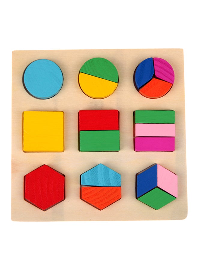 Wooden fraction shape puzzle toy  A54 - Image 1