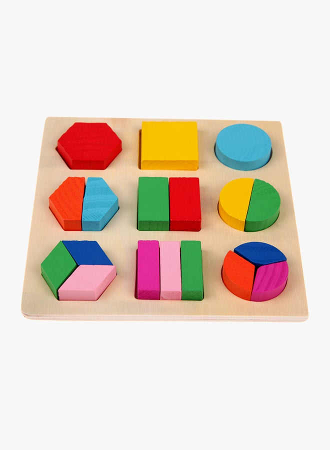 Wooden fraction shape puzzle toy  A54 - Image 3