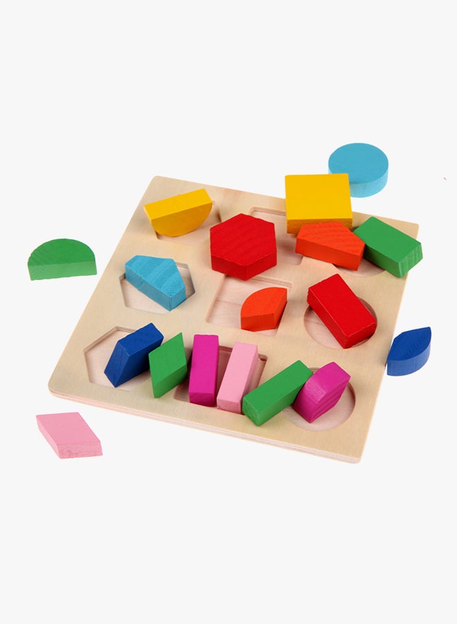 Wooden fraction shape puzzle toy  A54 - Image 4