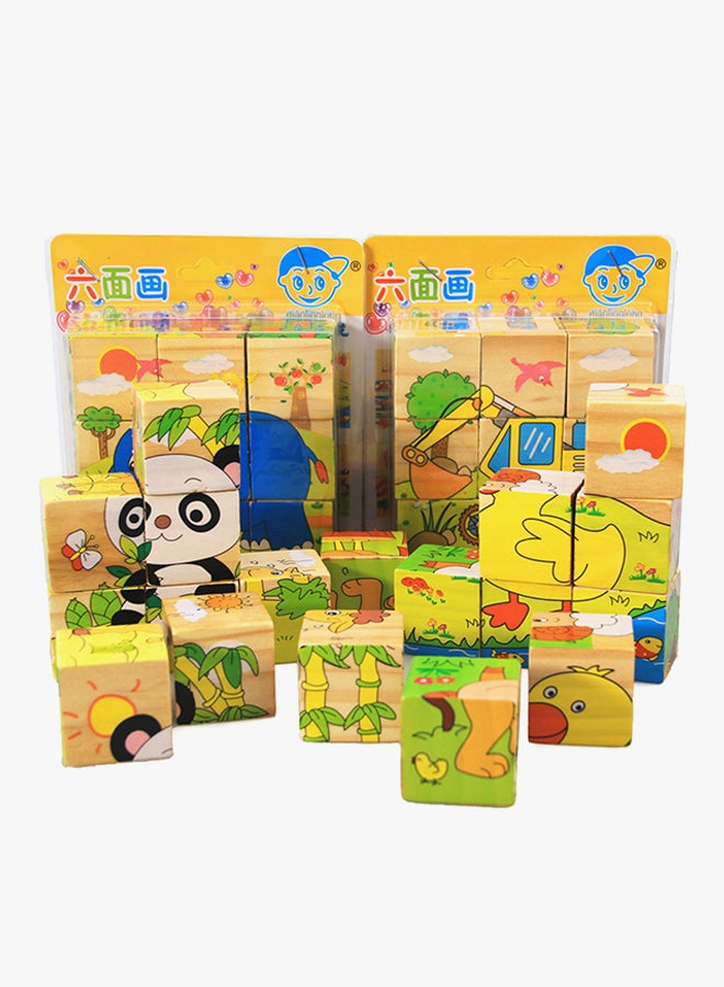 3D Puzzle Six Sides 9-Piece Wooden Baby panda Jigsaw Puzzle - Image 2