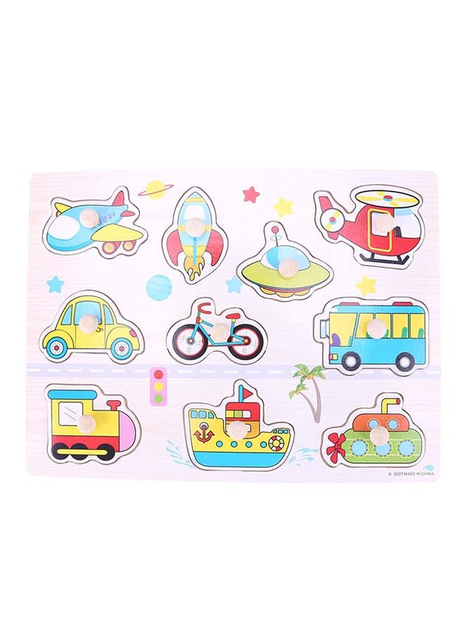 Wooden Puzzle Vehicles Cognitive Board Toys - Image 1