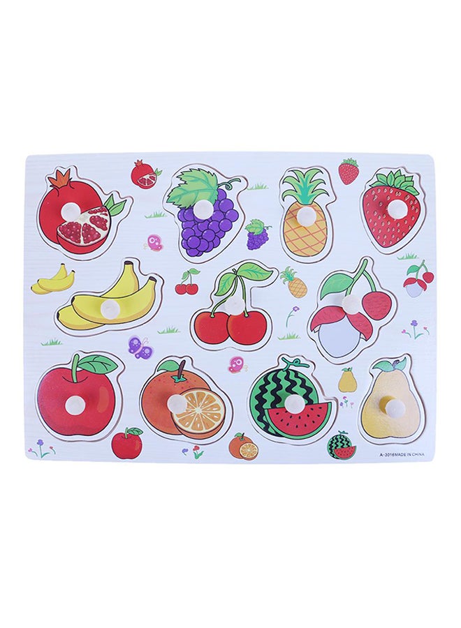 لعبة ألغاز صور مقطعة خشبية للتعليم المبكّر على شكل فواكه - Image 1