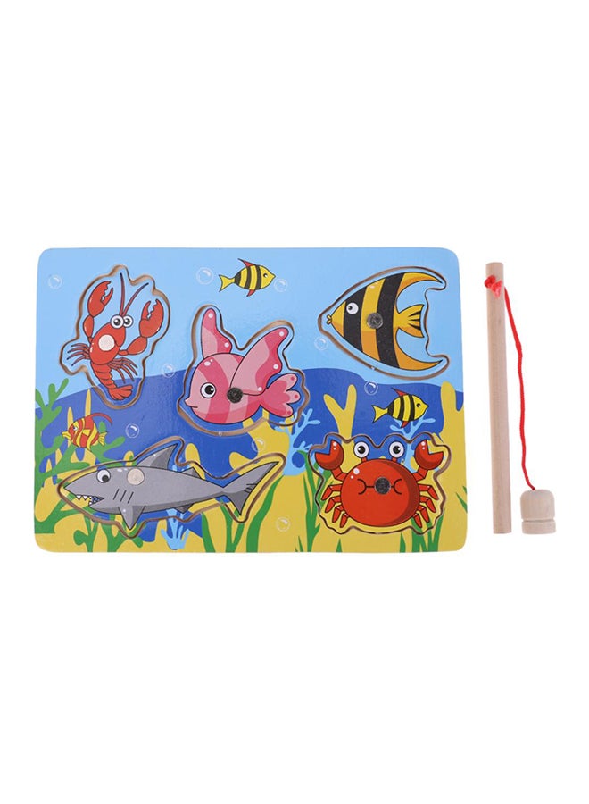 Wooden Magnetic Fishing Game 3D Jigsaw Puzzle Toys - Image 1