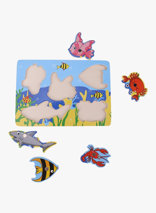 Wooden Magnetic Fishing Game 3D Jigsaw Puzzle Toys - Image 3