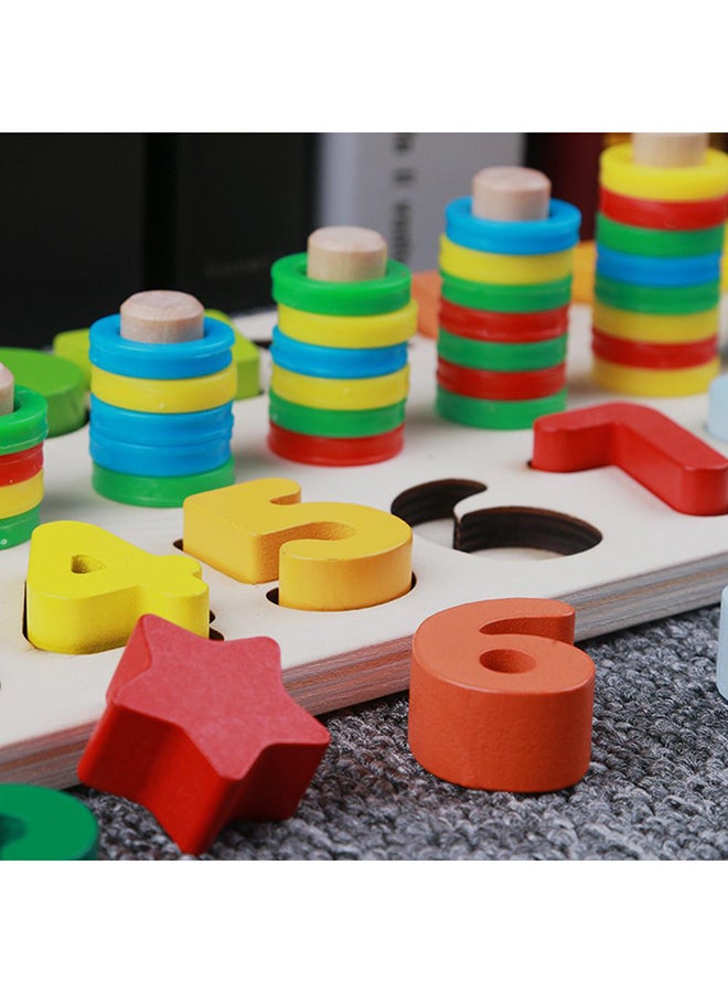 Wood Montessori Count Numbers Digital Shape Puzzle Toy - Image 3