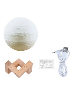 Moon Shape Glowing Night Lamp With Touch Control White