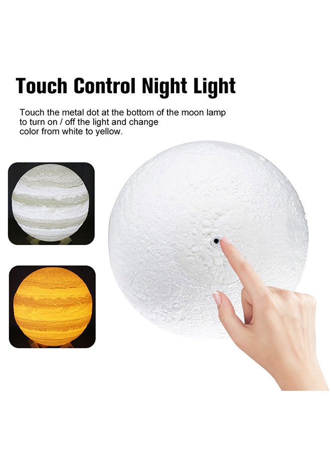 Generic - Moon Shape Glowing Night Lamp With Touch Control White - Image 1