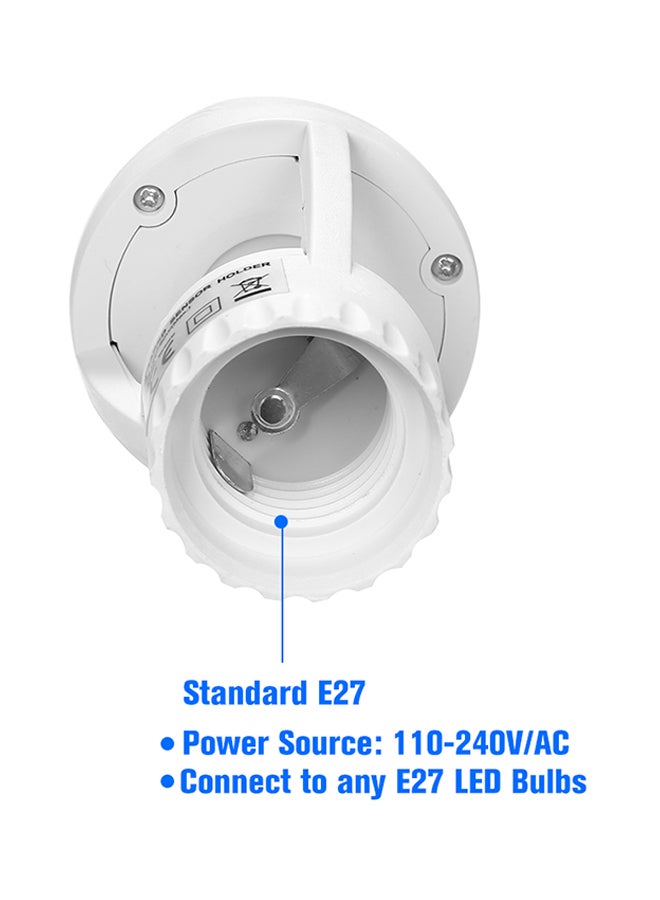 LED Bulb Light Sensor Lamp Holder White  - Image 4