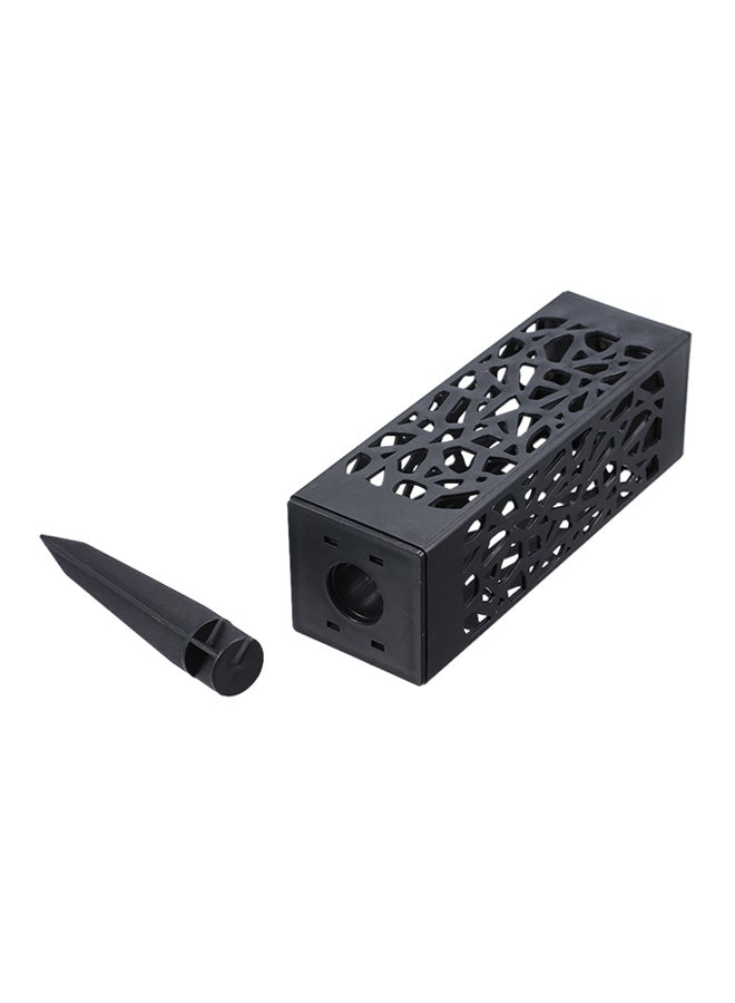 4-Piece Solar Powered LED Lawn Lamp Black 0.58kg - Image 3