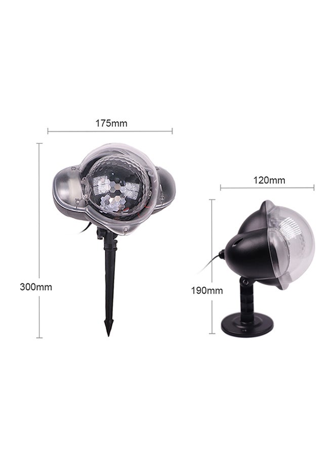 Generic - Snowfall Snowflake LED Projector Black 0.544kg - Image 1