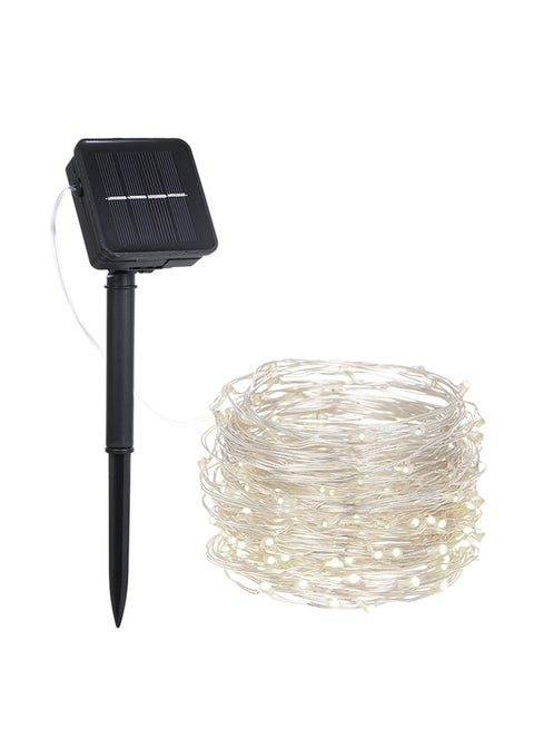 Solar Powered Copper Wire Fairy String Lawn Lamp White 15meter