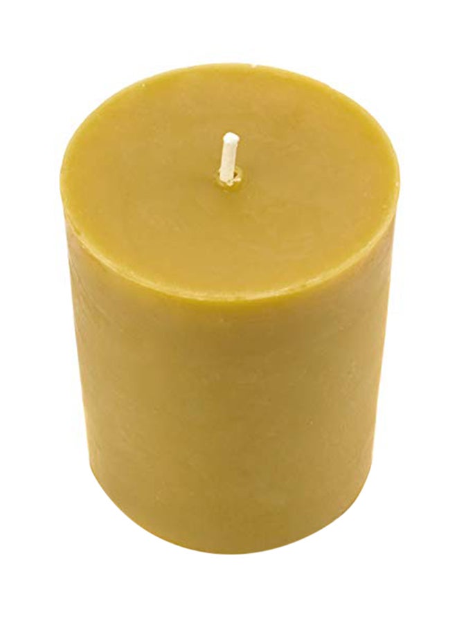 Pure Beeswax Pillar Candle Yellow 4X3X3inch
