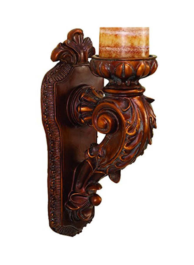 ديكو 79 حامل شموع بني 13x5x6.5بوصة - Image 1