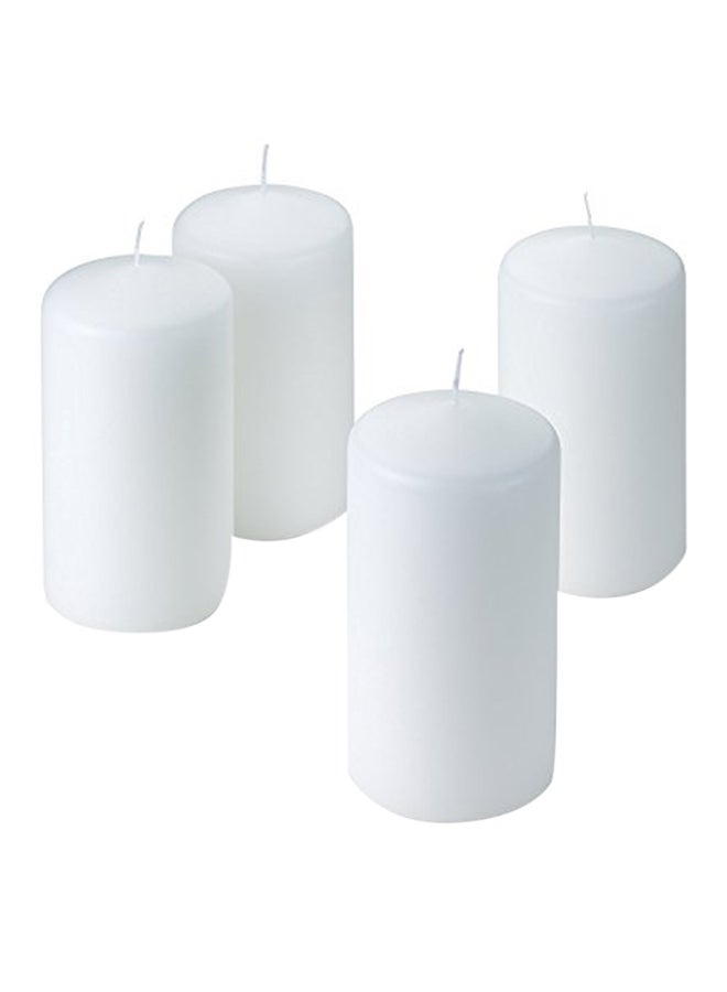Light In The Dark Set Of 4 Unscented Pillar Candles - Image 1