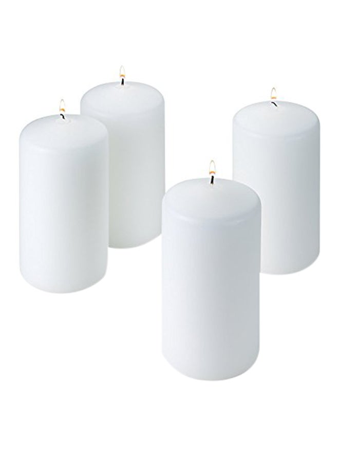 Light In The Dark Set Of 4 Unscented Pillar Candles - Image 2