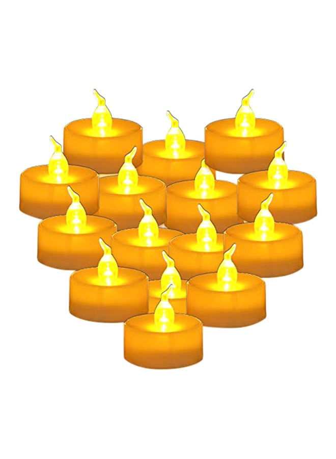 Youngerbaby 24-Piece Battery Operated LED Tea Light Candle Set With Timer Yellow  - Image 1