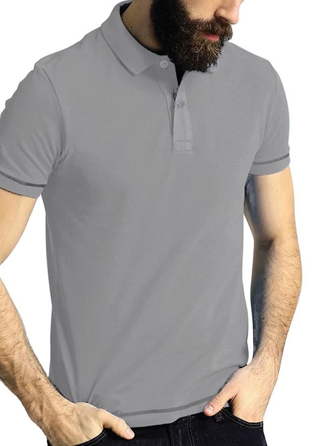 SANTHOME - Polo T-shirt Grey - Image 1