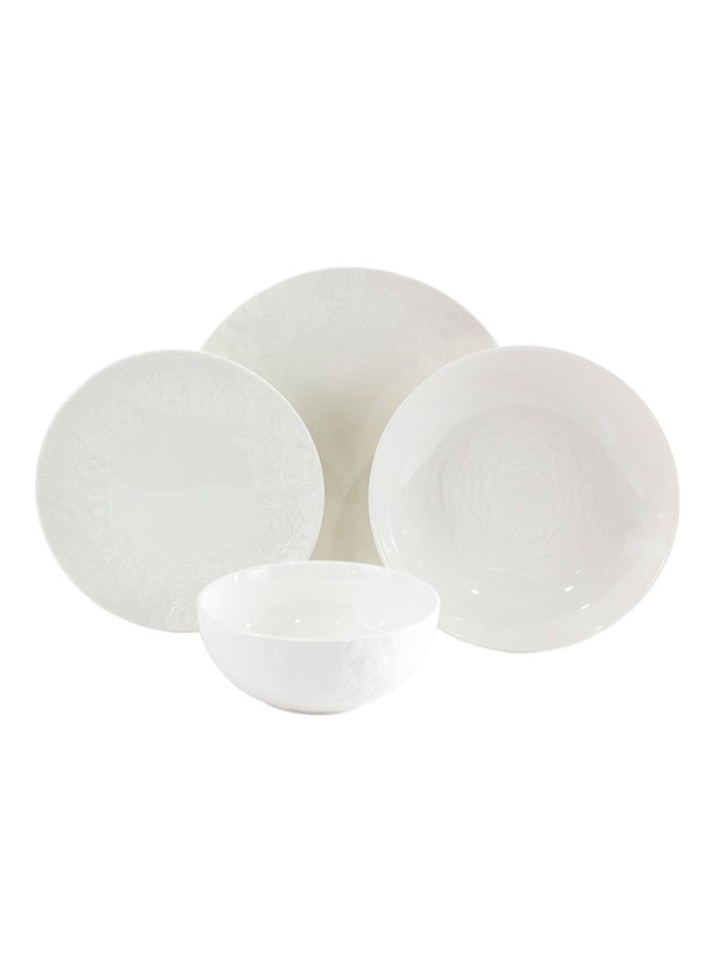 La Mesa 16-Piece 4 Persons Dinner Set White  - Image 1