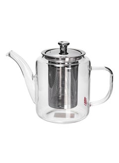 Glass Tea Pot With Filter Clear/Silver 800ml