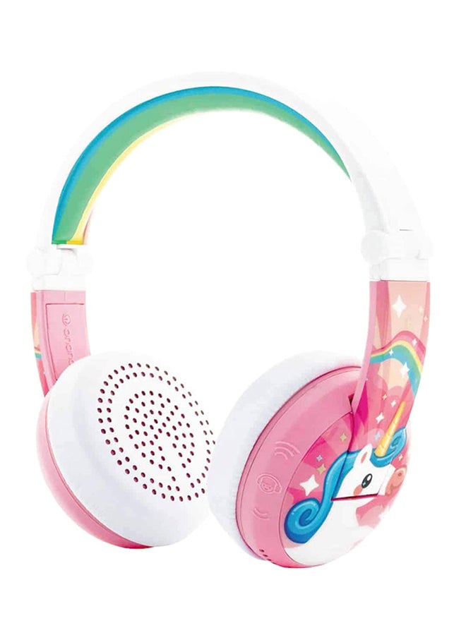 BuddyPhones Wave Bluetooth Kids Headphones Waterproof Unicorn Pink  - Image 1