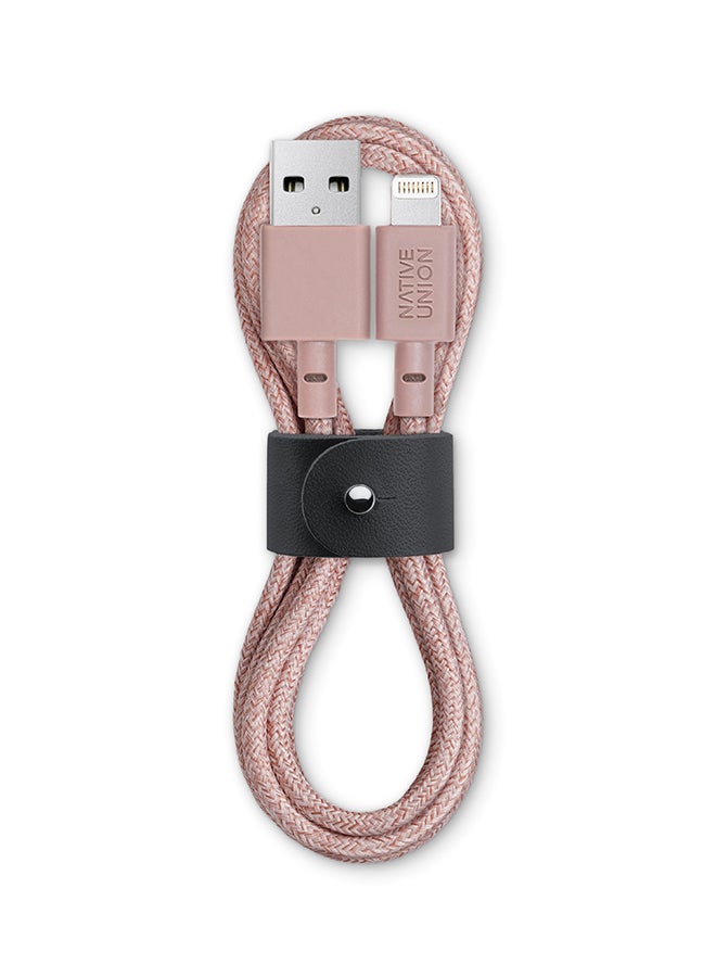 ناتيف يونيون كابل من منفذ USB إلى منفذ Lightning ومزود بحزام روز - Image 1