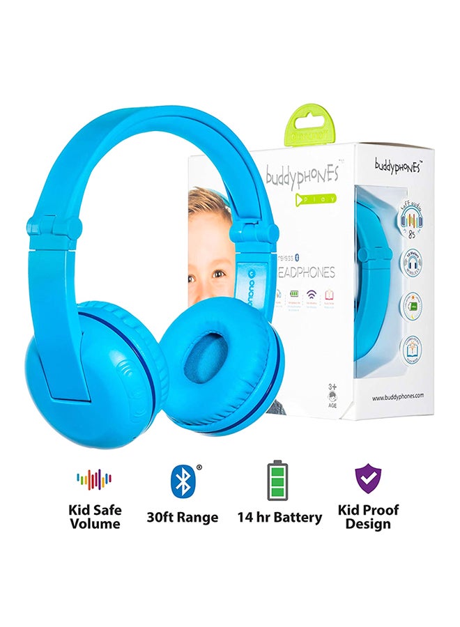 Play Wireless Bluetooth Headphones For Kids Blue Glacier
