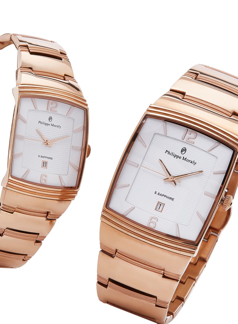 Philippe Moraly of Switzerland Water Resistant Stainless Steel Analog Wrist Watch - Image 1