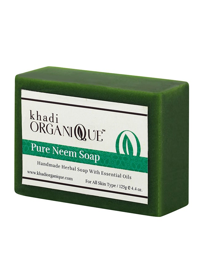 Khadi ORGANIQUE - Handmade Pure Neem Soap Green 125grams - Image 1