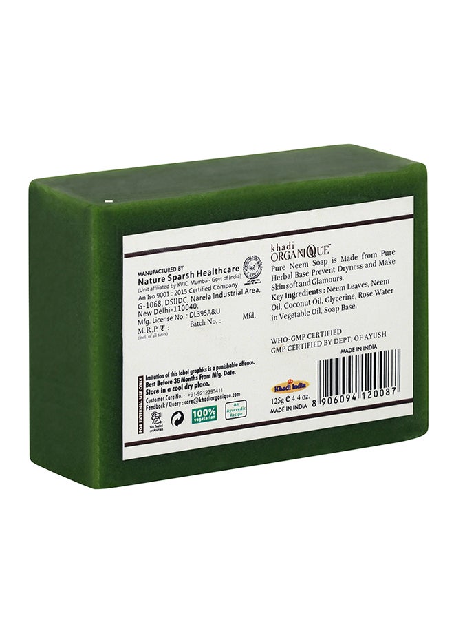 Khadi ORGANIQUE - Handmade Pure Neem Soap Green 125grams - Image 1